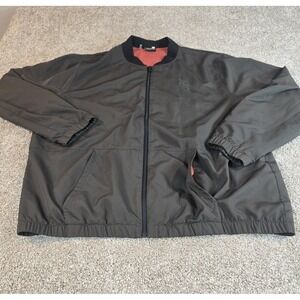 Under Armour Unstoppable Bomber Jacket Men's Size 2XL Military Green  Orange Zip